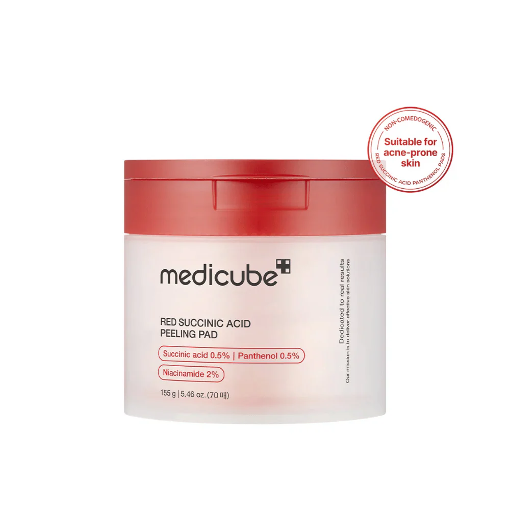 red succinic acid peeling pad medicube